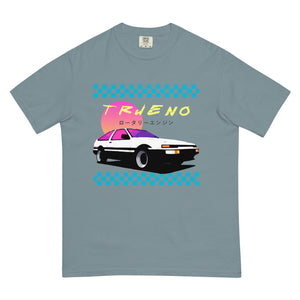 Retro Old School Car Graphic AE86 Trueno JDM 80s 90s Aesthetic - Men’s garment-dyed heavyweight t-shirt