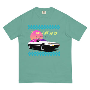 Retro Old School Car Graphic AE86 Trueno JDM 80s 90s Aesthetic - Men’s garment-dyed heavyweight t-shirt