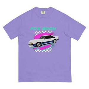 Old School Car Graphic 1988 Stang Fox Body 80s 90s Aesthetic Nostalgia heavyweight t-shirt