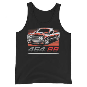 1990 Chevy 1500 454 SS Pickup Truck Owners Classic Truckin Automotive Men's Tank Top