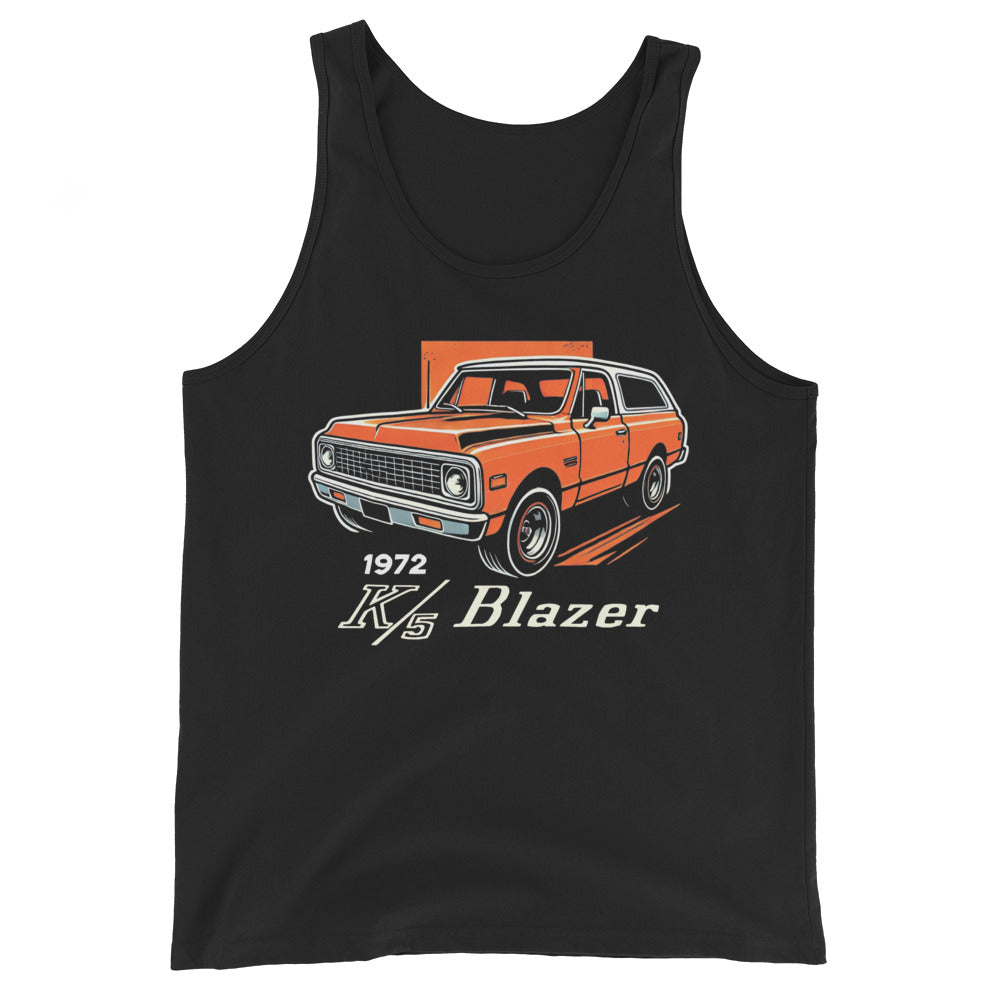 1972 Chevy K5 Blazer Vintage American Truck 4x4 Off Road Enthusiasts Men's Tank Top