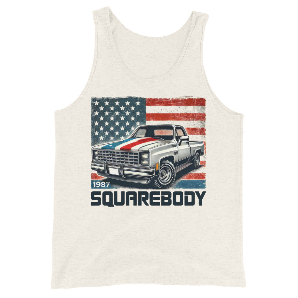 1987 Chevy Squarebody USA Classic Pickup Truck Owners c10 Silverado Men's Tank Top