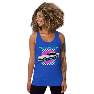 Old School Car Graphic 1988 Stang Fox Body 80s 90s Aesthetic Nostalgia Tank Top