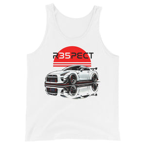 Respect R35 GT-R JDM Fans Japanese Car Enthusiasts Gearheads Automotive GTR Men's Tank Top