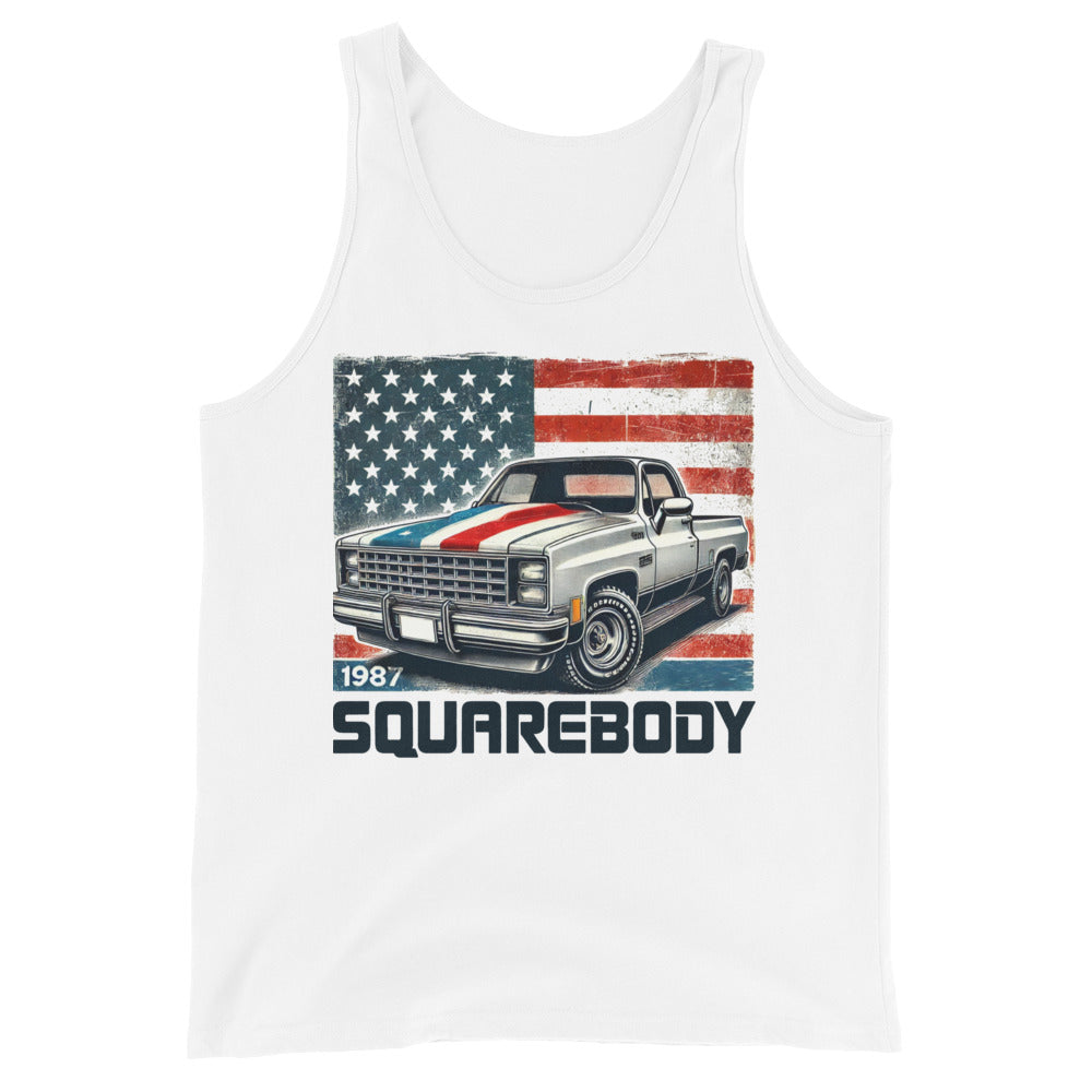 1987 Chevy Squarebody USA Classic Pickup Truck Owners c10 Silverado Men's Tank Top