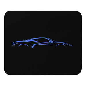 2024 2025 Rapid Blue Corvette C8 Line Art for 8th Gen Vette Owners Drivers Mouse pad