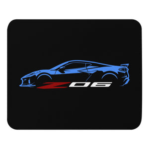 2024 2025 Corvette C8 Z06 Rapid Blue Silhouette 8th Generation Vette Drivers Custom Mouse pad