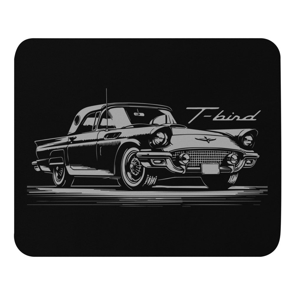 1957 Thunderbird Classic Car Enthusiasts Antique Automotive Art Mouse pad