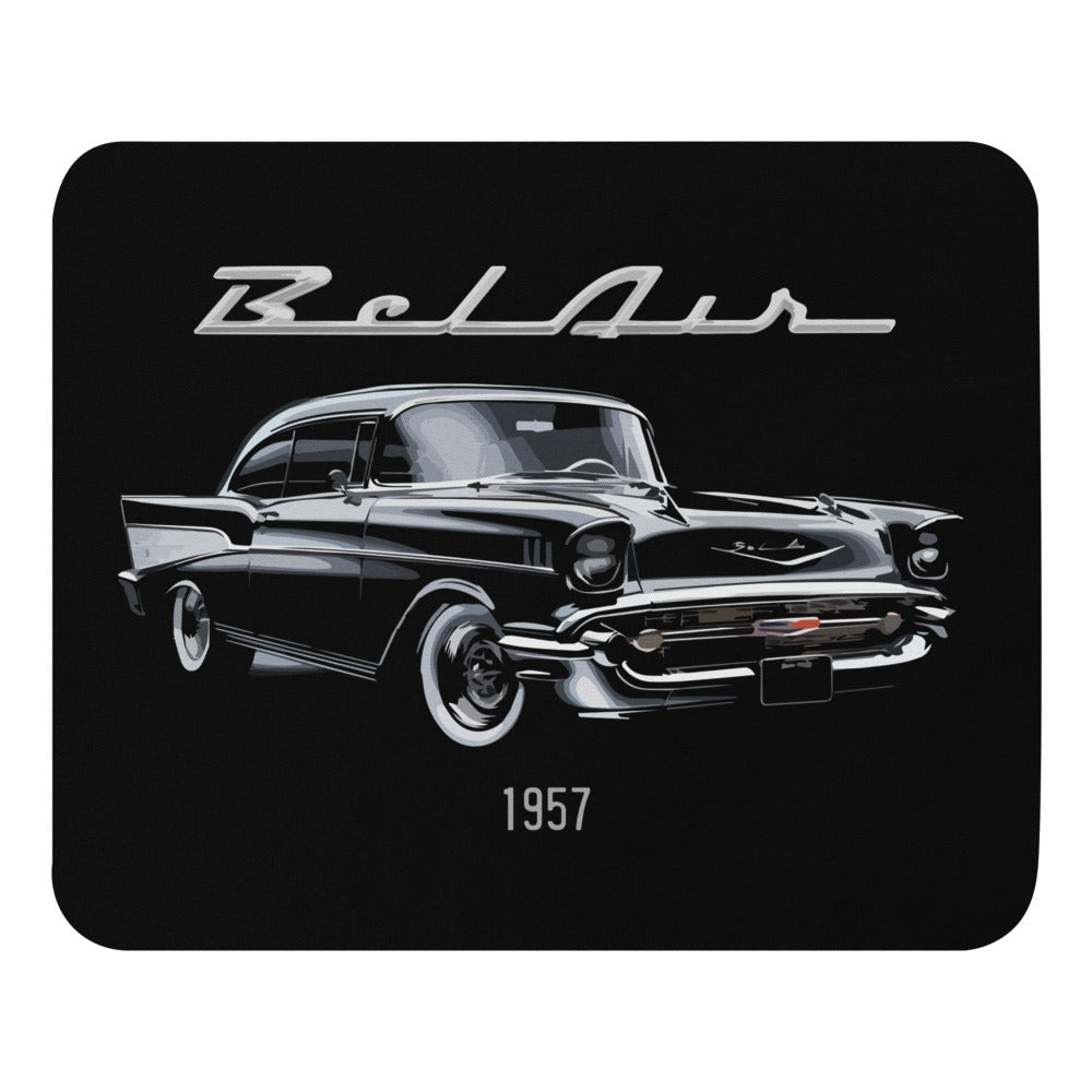 1957 Chevy Bel Air mouse pad for American Classic car Owners Antique Automotive Art