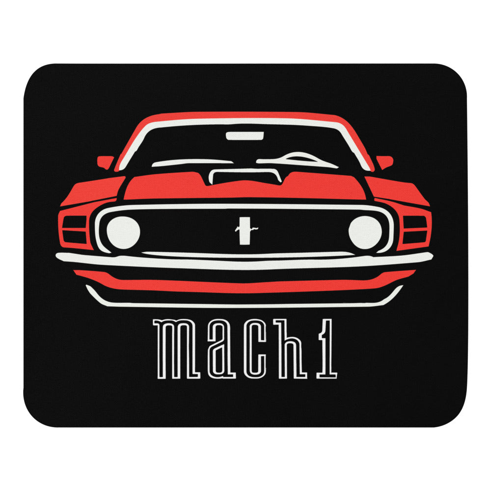 1970 Red Mach 1 Stang Owners Classic Muscle Car Enthusiasts Mouse pad