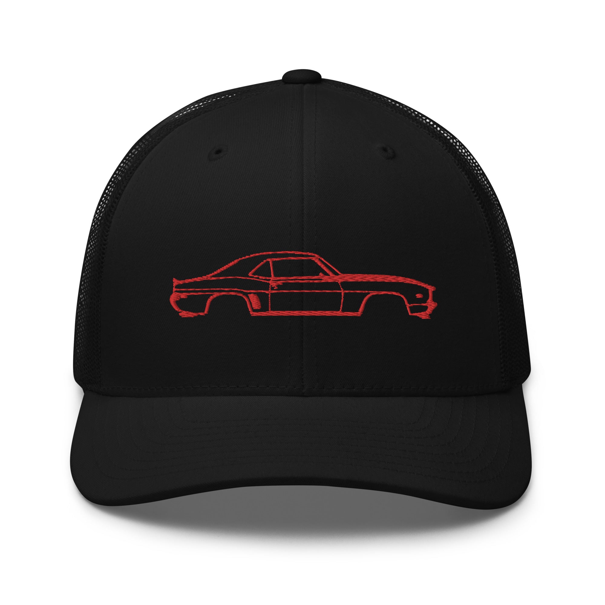 First Generation Chevy Camaro Red Lines Custom Classic Car Club Muscle Cars Trucker Cap Snapback Hat