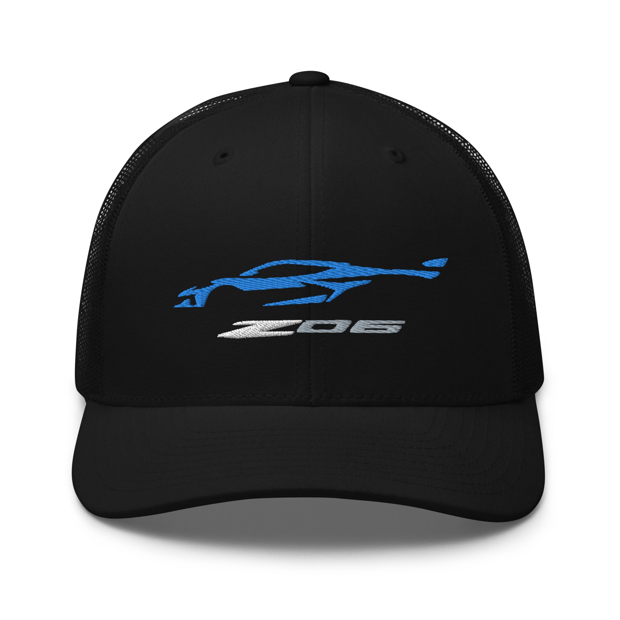 2023 Corvette Z06 C8 Vette Rapid Blue Silhouette Trucker Cap Snapback Hat