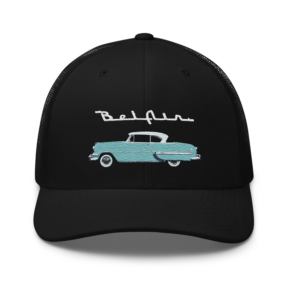 1954 Chevy Bel Air Turquoise Antique Classic Car Collector Cars Trucker Cap Snapback hat