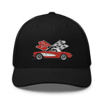 Red Corvette C1 Antique Classic Car owner gift Trucker Cap snapback hat