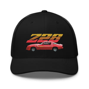 1980 Red Chevy Camaro Z28 Classic Muscle Car Owner Custom Trucker Cap snapback hat adjustable