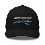 2023 2024 Corvette Z06 C8 Rapid Blue Vette Drivers Trucker Cap snapback hat