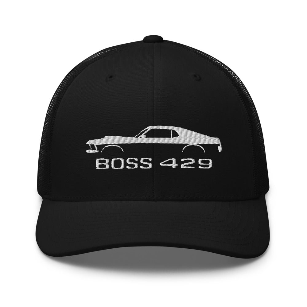 1969 Boss 429 Stang Rare Muscle Car Owners Drivers Custom Embroidered Trucker Cap Snapback Hat