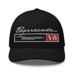 Front Fender Emblem 1968 Barracuda V8 68 Cuda trucker hat for Classic Car Owners Muscle Cars Enthusiasts Mechanics Gear Heads