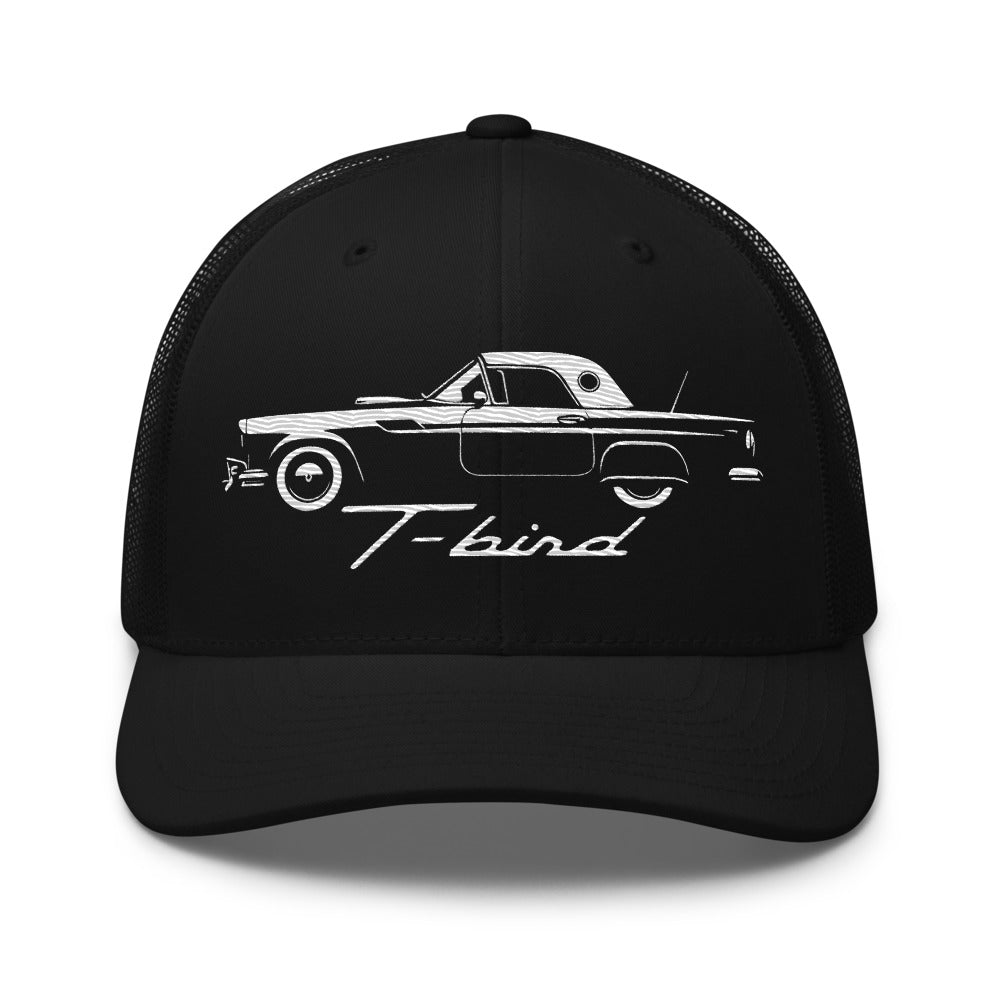 1957 Thunderbird hat for Classic car Enthusiasts T-bird Silhouette trucker Cap