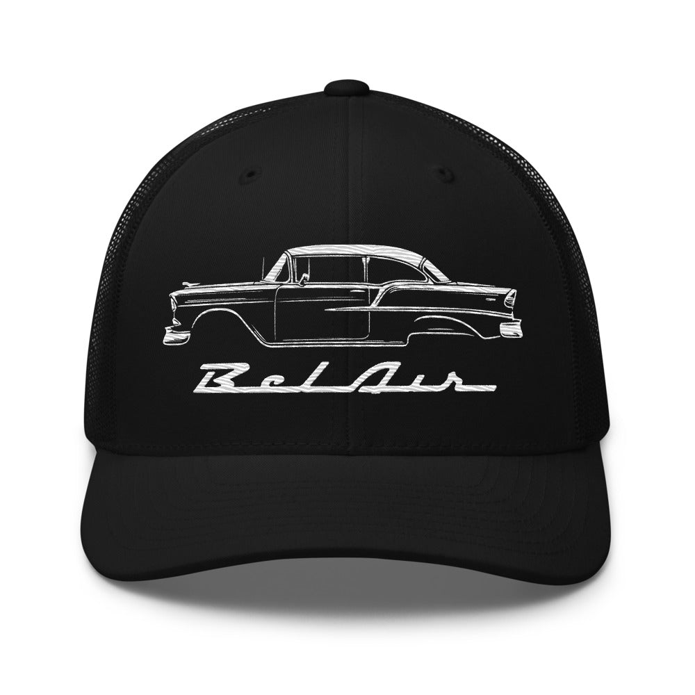 1955 Chevy Bel Air hat for Classic Car Owners Antique Automotive trucker Cap