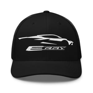 Corvette C8 E-Ray Silhouette Trucker Cap Snapback Hat