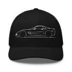 Sports Car Silhouette C5 hat for Vette Drivers Owners mesh back adjustable snap