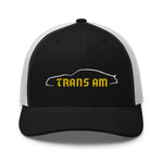 1977 Trans AM Firebird Outline Muscle Car Owner Trucker Cap Snapback Hat Embroidered Design