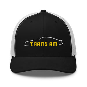 1977 Trans AM Firebird Outline Muscle Car Owner Trucker Cap Snapback Hat Embroidered Design