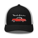 1954 Chevy Bel Air Red Antique Classic Car Collector Cars Trucker Cap Snapback Hat