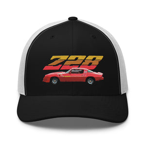 1980 Red Chevy Camaro Z28 Classic Muscle Car Owner Custom Trucker Cap snapback hat adjustable