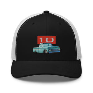 1966 Chevy C10 Pickup Truck Slammed Low Rider Custom 10 Trucker Cap snapback hat