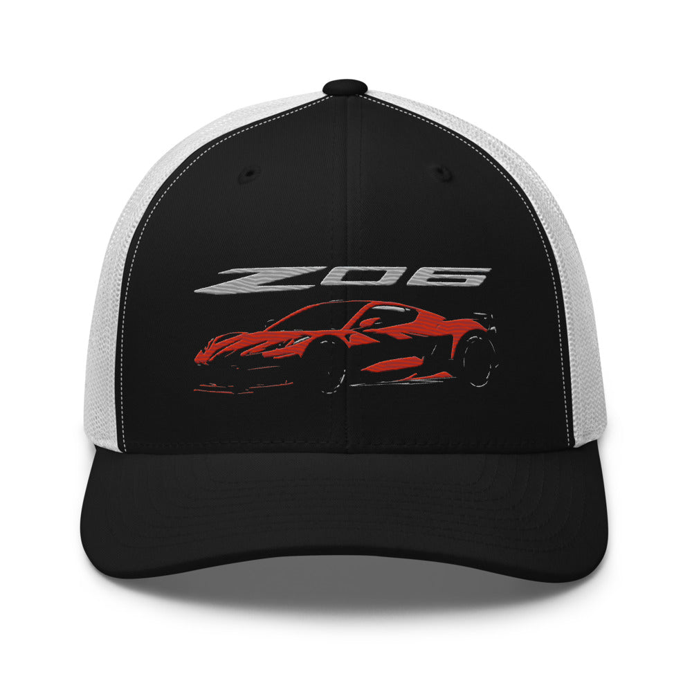 2023 2024 Corvette Z06 C8 Torch Red Vette Drivers Trucker Cap snapback hat