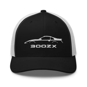 Japanese Car Culture 300zx 1990s JDM custom embroidered silhouette outline Trucker Cap snapback hat