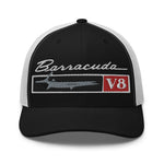 Front Fender Emblem 1968 Barracuda V8 68 Cuda trucker hat for Classic Car Owners Muscle Cars Enthusiasts Mechanics Gear Heads