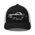1957 Thunderbird hat for Classic car Enthusiasts T-bird Silhouette trucker Cap