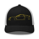 Yellow Vette C6 Sports Car Trucker Cap