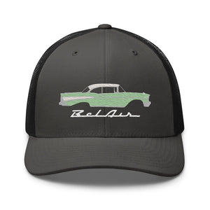 1957 Bel Air Surf Green Hardtop Antique 57 Chevy Classic Car Graphic Trucker Cap Snapback hat