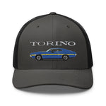 1972 Gran Torino Blue Muscle Car Owner Trucker Cap Snapback Hat