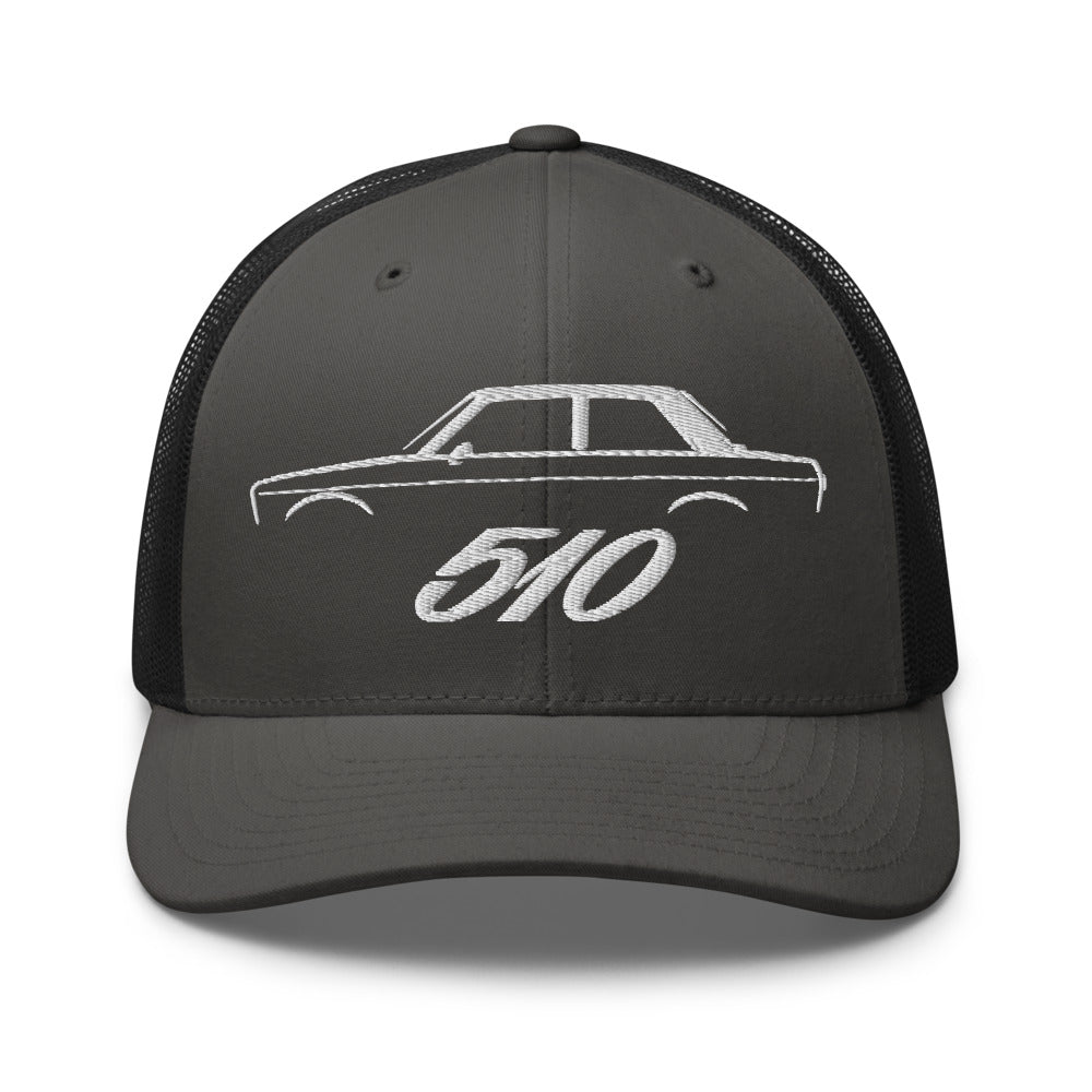 Datsun 510 Japanese Classic Car JDM Fans trucker hat for car shows