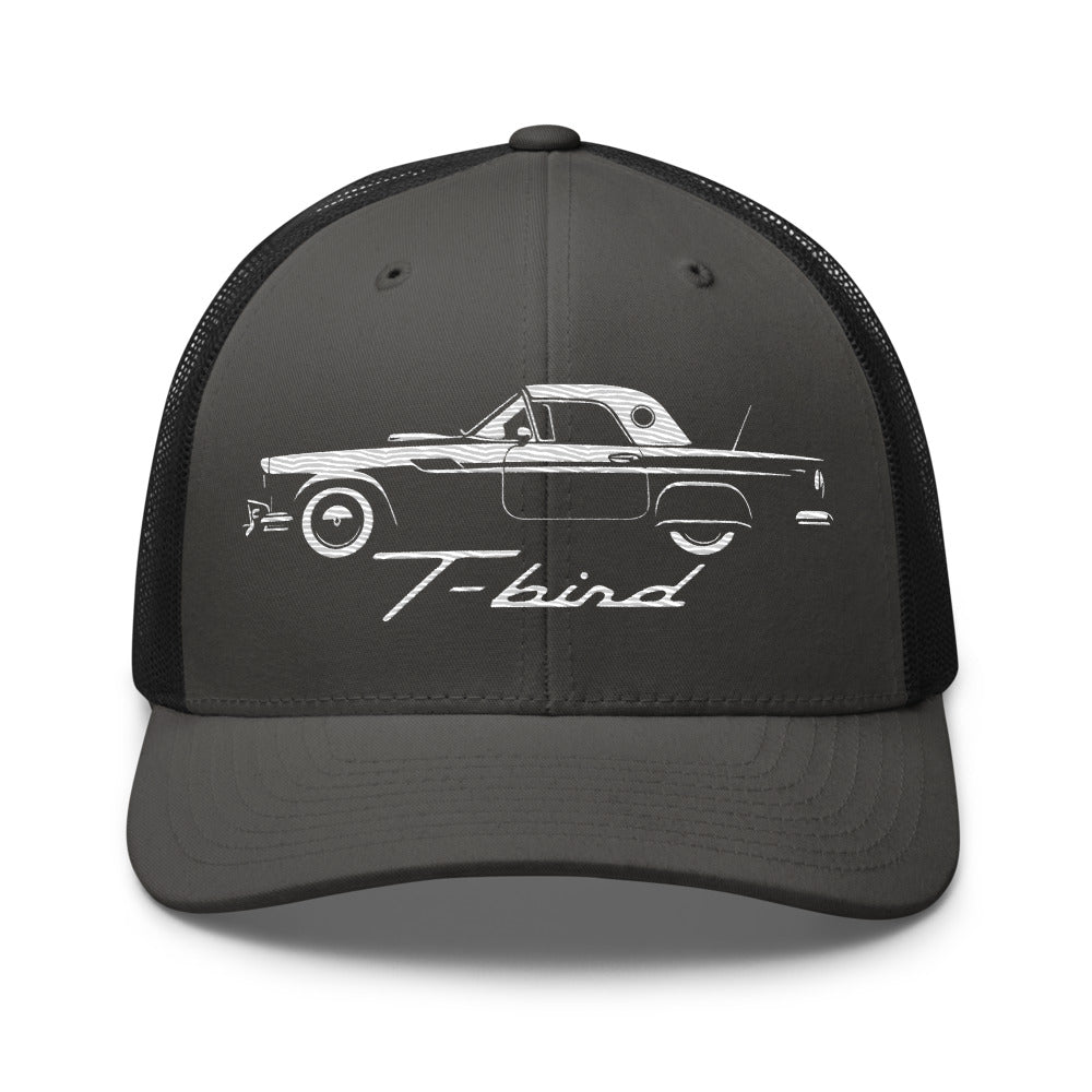 1957 Thunderbird hat for Classic car Enthusiasts T-bird Silhouette trucker Cap