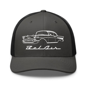 1957 Bel Air hat for Antique Chevy Owners Classic Car Enthusiasts 57 Belair trucker Cap
