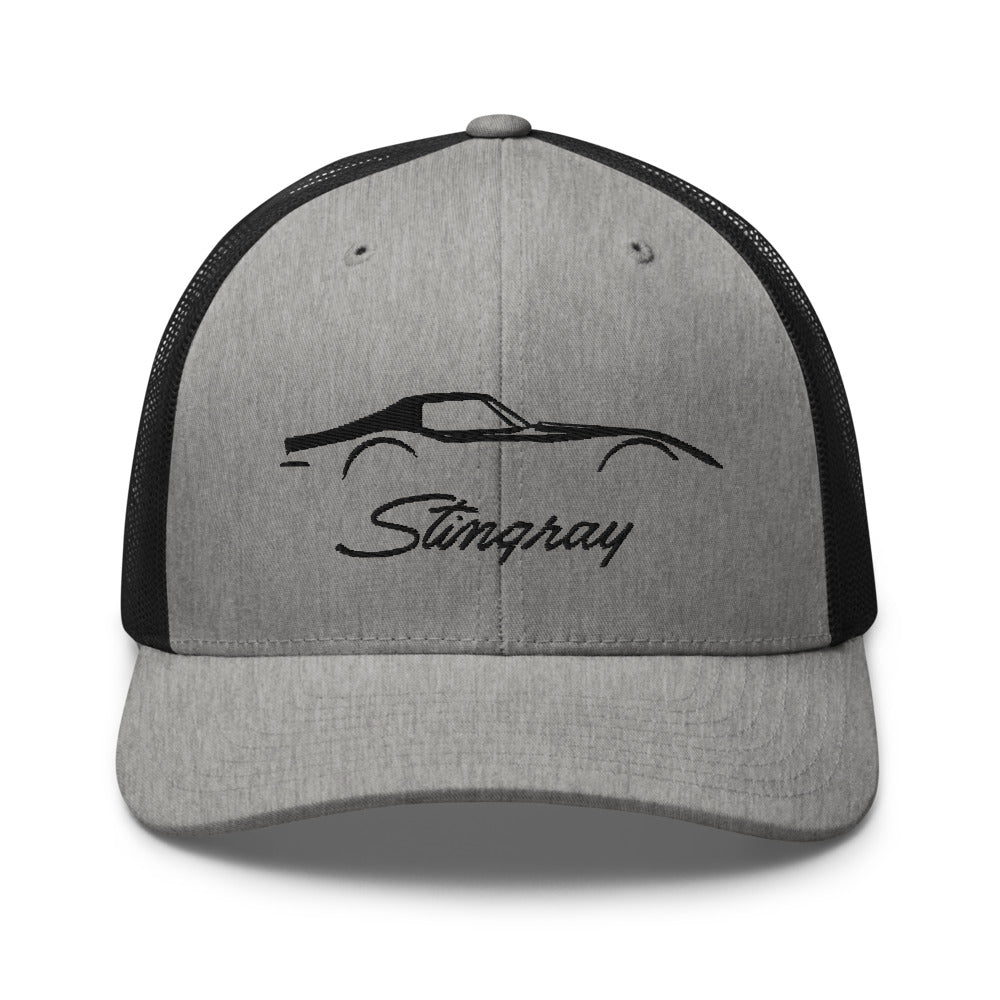 C3 Corvette Stingray Silhouette 3rd Gen Vette Driver Enthusiast Trucker Cap Snapback hat
