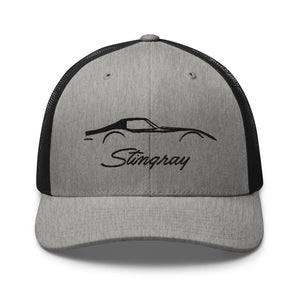 C3 Corvette Stingray Silhouette 3rd Gen Vette Driver Enthusiast Trucker Cap Snapback hat