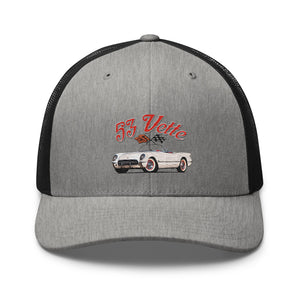 1953 Corvette C1 Fisrt Generation 53 Vette Antique Car Trucker Cap Snapback Hat