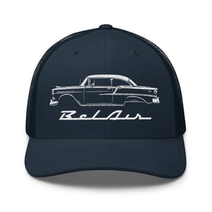 1955 Chevy Bel Air hat for Classic Car Owners Antique Automotive trucker Cap