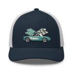 Corvette C1 Aqua Antique Classic Car owner gift Trucker Cap snapback Hat