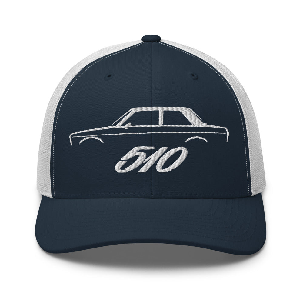 Datsun 510 Japanese Classic Car JDM Fans trucker hat for car shows