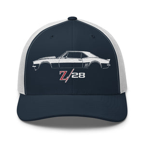 First Generation 1967 Camaro Z28 hat for Chevy Muscle Car Owners Enthusiasts trucker Cap