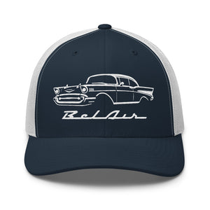 1957 Bel Air hat for Antique Chevy Owners Classic Car Enthusiasts 57 Belair trucker Cap