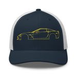 Yellow Vette C6 Sports Car Trucker Cap